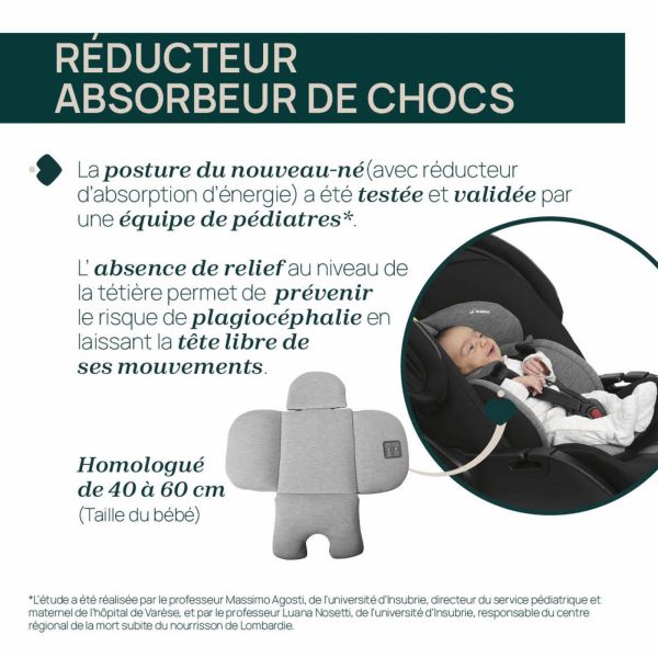 Poussette trio Bellagio + siège auto First Seat Recline i-Size amber glow + nacelle Flex lunar rock