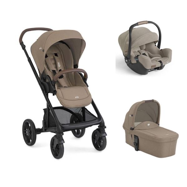 Poussette trio Chrome 2 + siège auto i-Starter Sandstone + nacelle Chrome 2 Cashew