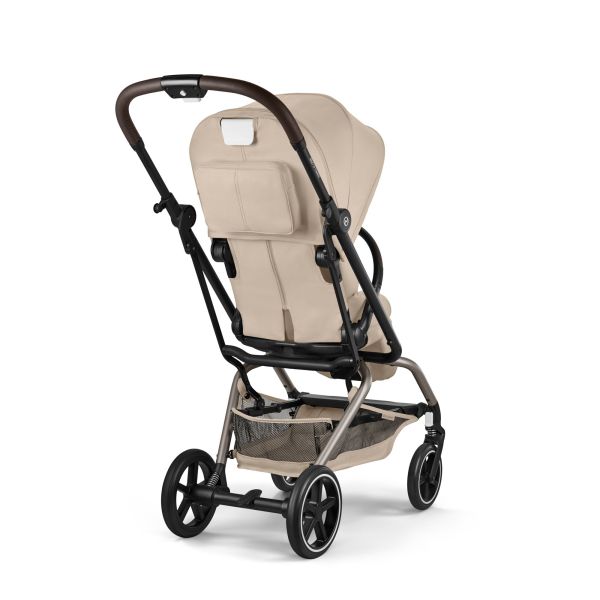 Poussette trio Eezy S Twist+ 2 pivotante Almond Beige avec nacelle Cot S et siège auto Cloud T i-Size Tissu Plus