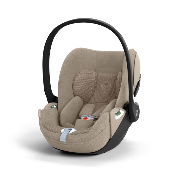Poussette trio Eezy S Twist+ 2 pivotante Almond Beige avec nacelle Cot S et siège auto Cloud T i-Size Tissu Plus