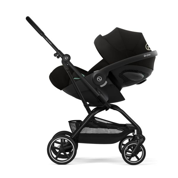 Poussette trio Eezy S Twist+ 2 pivotante Magic Black avec nacelle Cot S et siège auto Cloud T i-Size Tissu Plus