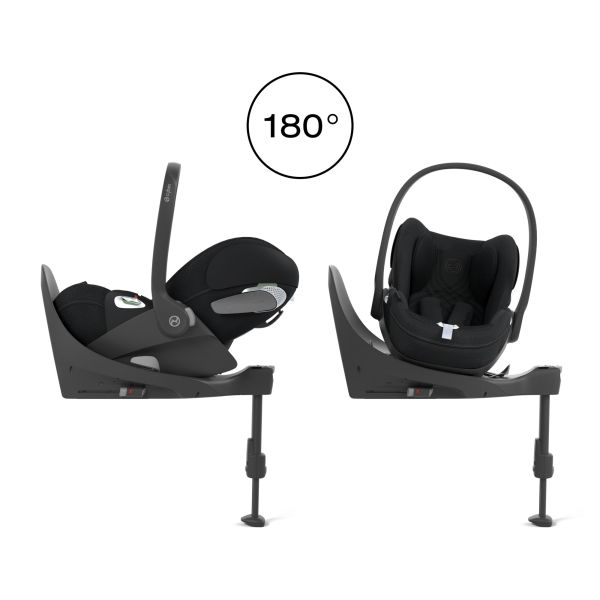 Poussette trio Eezy S Twist+ 2 pivotante Magic Black avec nacelle Cot S et siège auto Cloud T i-Size Tissu Plus