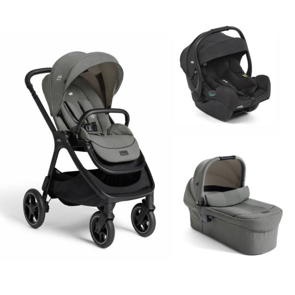 Poussette trio Finiti Signature + siège auto i-Gemm 3 Raven + nacelle Ramble signature XL Evergreen