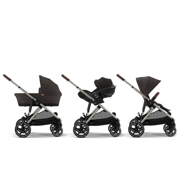 Poussette trio Gazelle S Chocolate Brown + Siège auto Cloud G i-Size + Nacelle S + Base G
