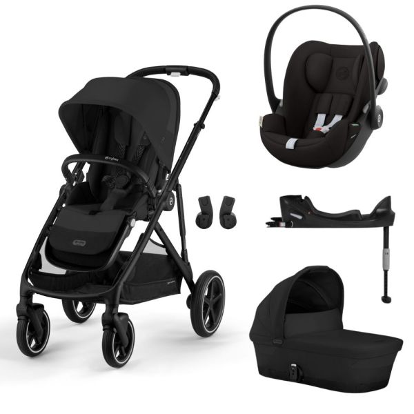 Poussette trio Gazelle S Moon Black + Siège auto Cloud G i-Size + Nacelle S + Base G