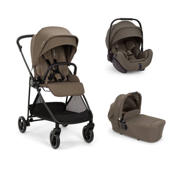 Poussette trio Ixxa Next + siège auto Arra Flex + nacelle Lytl Pistachio