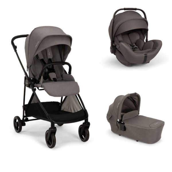 Poussette trio Ixxa Next + siège auto Arra Flex + nacelle Lytl Thunder