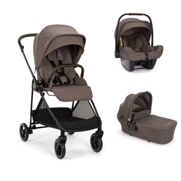 Poussette trio Ixxa Next + siège auto Pipa Next + nacelle Lytl Chestnut