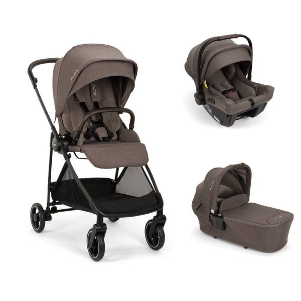 Poussette trio IXXA Next + siège auto Pipa Urbn + nacelle Lytl Chestnut