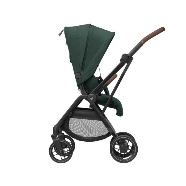Poussette trio Leona² + siège auto Pebble 360 + nacelle Sense Green + Base FamilyFix 360