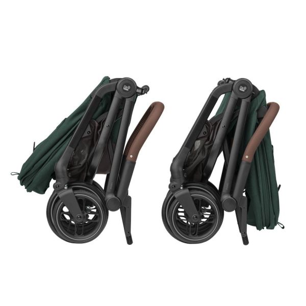 Poussette trio Leona² + siège auto Pebble 360 + nacelle Sense Green + Base FamilyFix 360