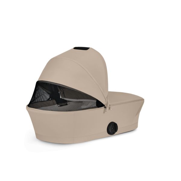 Poussette trio Melio Carbon 6 Almond Beige avec siège auto Cloud G i-Size et nacelle