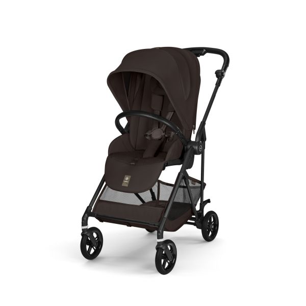 Poussette trio Melio Carbon 6 Chocolate Brown avec siège auto Cloud G i-Size et nacelle