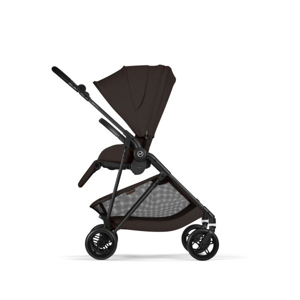 Poussette trio Melio Carbon 6 Chocolate Brown avec siège auto Cloud G i-Size et nacelle