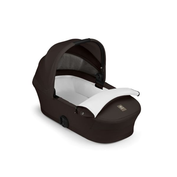 Poussette trio Melio Carbon 6 Chocolate Brown avec siège auto Cloud G i-Size et nacelle