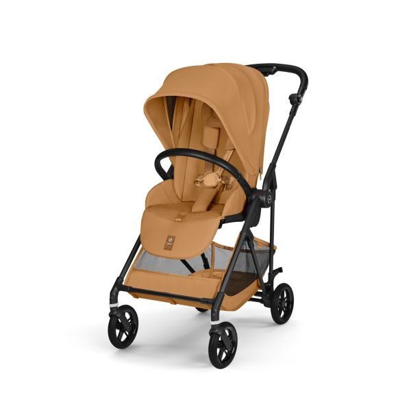 Poussette trio Melio Carbon 6 Cinnamon Yellow avec siège auto Cloud G i-Size et nacelle