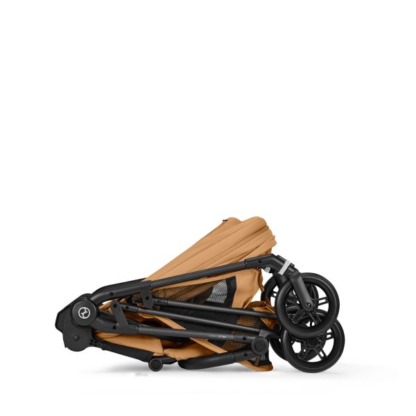 Poussette trio Melio Carbon 6 Cinnamon Yellow avec siège auto Cloud G i-Size et nacelle