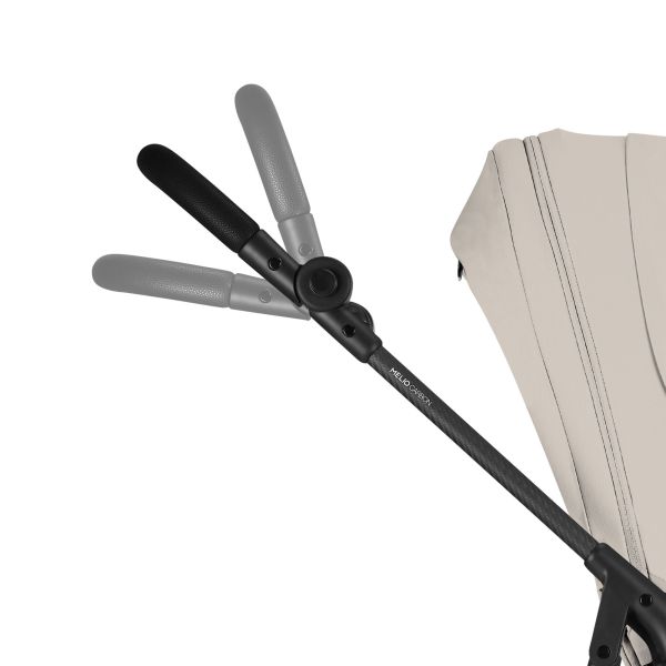 Poussette trio Melio Carbon 6 Dune Grey avec siège auto Cloud G i-Size et nacelle