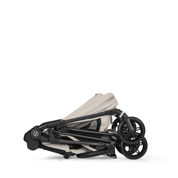 Poussette trio Melio Carbon 6 Dune Grey avec siège auto Cloud G i-Size et nacelle