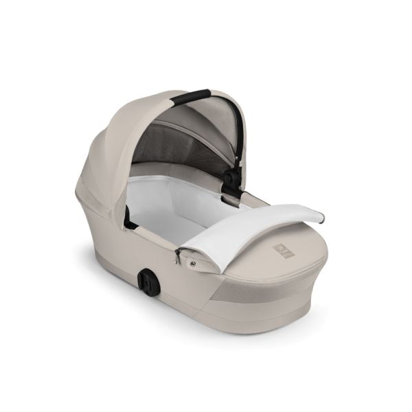 Poussette trio Melio Carbon 6 Dune Grey avec siège auto Cloud G i-Size et nacelle