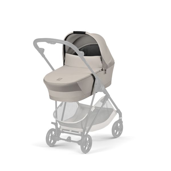 Poussette trio Melio Carbon 6 Dune Grey avec siège auto Cloud G i-Size et nacelle