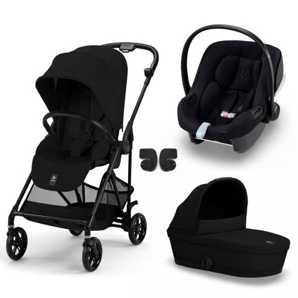 Poussette trio Melio Carbon Magic Black + Aton B2 i-Size + Nacelle