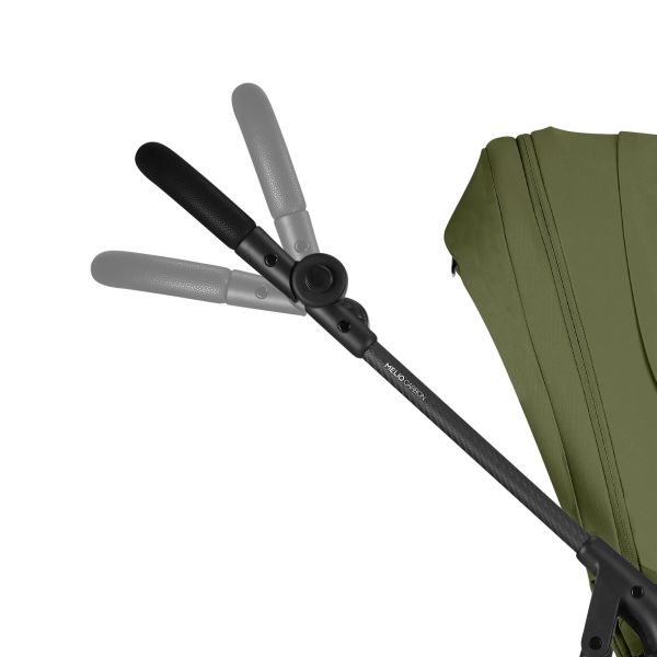 Poussette trio Melio Carbon 6 Moss Green avec siège auto Cloud G i-Size et nacelle