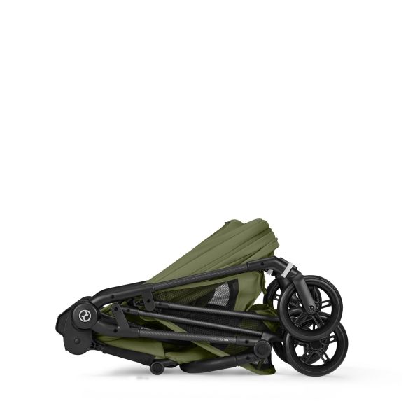Poussette trio Melio Carbon 6 Moss Green avec siège auto Cloud G i-Size et nacelle