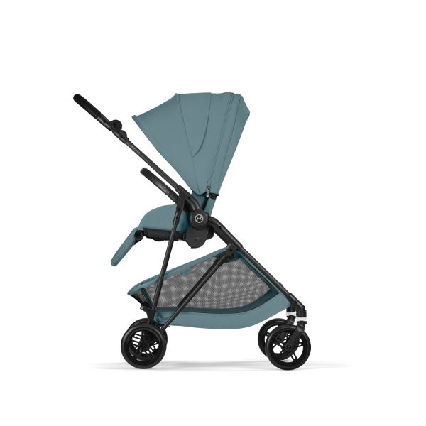 Poussette trio Melio Carbon 6 Stormy Blue avec siège auto Cloud G i-Size et nacelle