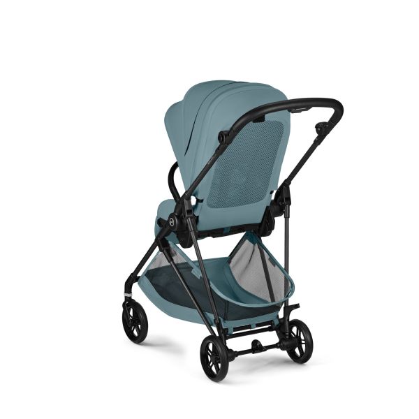 Poussette trio Melio Carbon 6 Stormy Blue avec siège auto Cloud G i-Size et nacelle