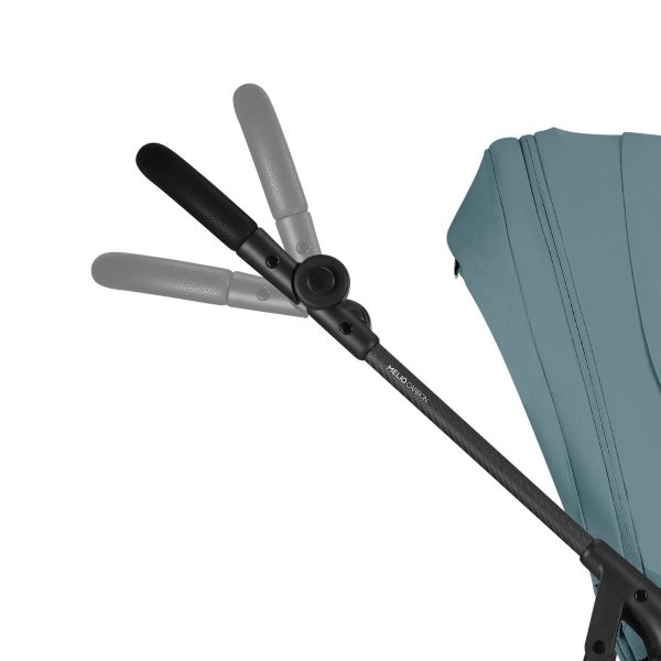 Poussette trio Melio Carbon 6 Stormy Blue avec siège auto Cloud G i-Size et nacelle