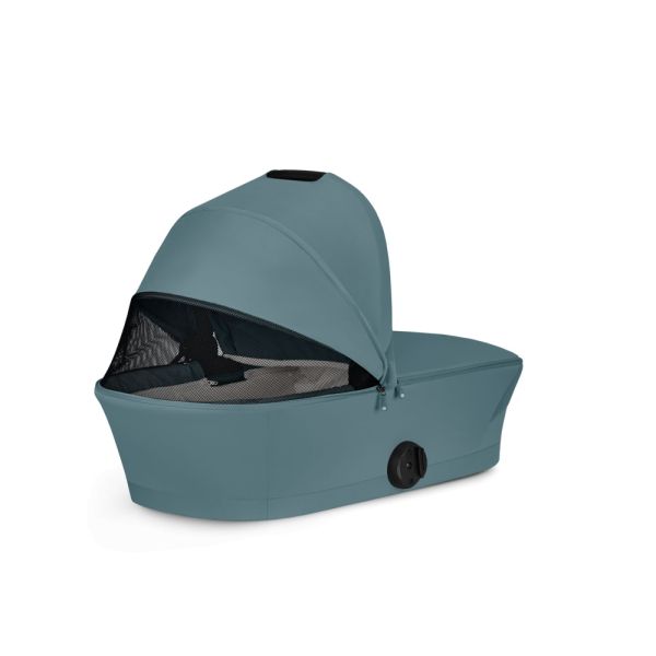 Poussette trio Melio Carbon 6 Stormy Blue avec siège auto Cloud G i-Size et nacelle
