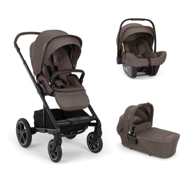 Poussette trio MIXX Next + Siège auto PIPA Next + Nacelle MIXX chestnut