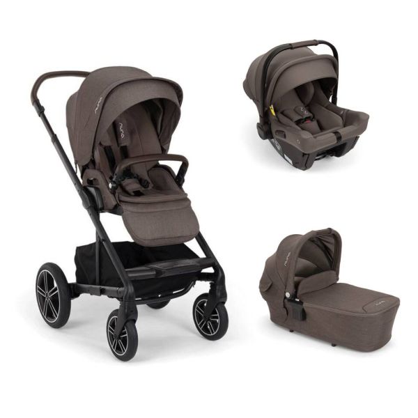 Poussette trio Mixx Next + siège auto Pipa Urbn + nacelle Mixx Next Chestnut