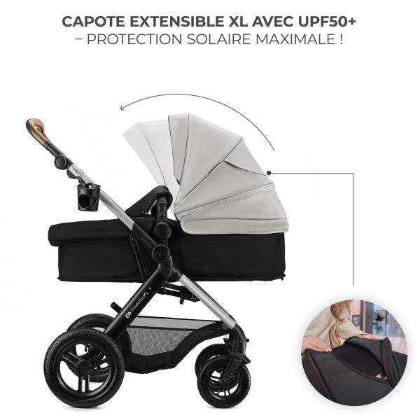 Poussette trio Moov² XL Air Wheels Moonlight Grey