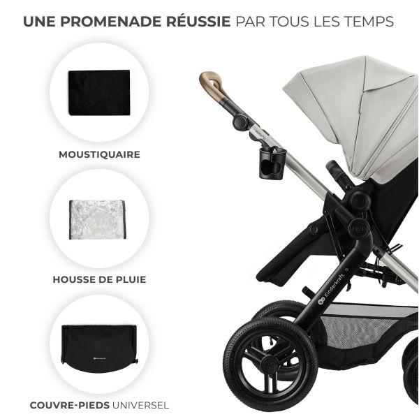 Poussette trio Moov² XL Air Wheels Moonlight Grey