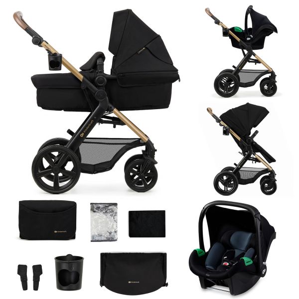 Poussette trio Moov² XL Air Wheels Pure Black