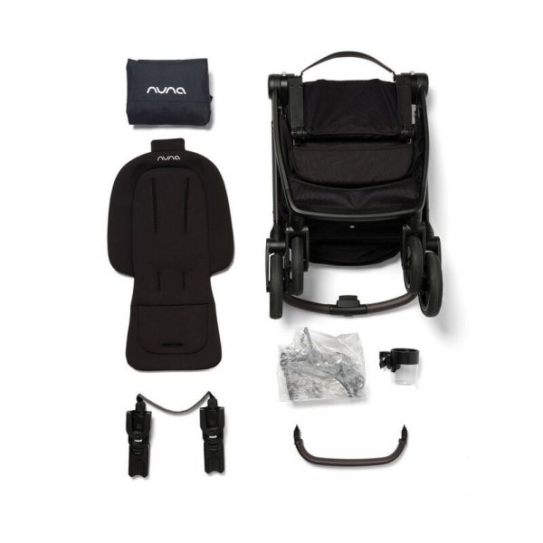 Poussette trio Swiv Caviar + siège auto Arra Flex Caviar + nacelle Lytl Caviar