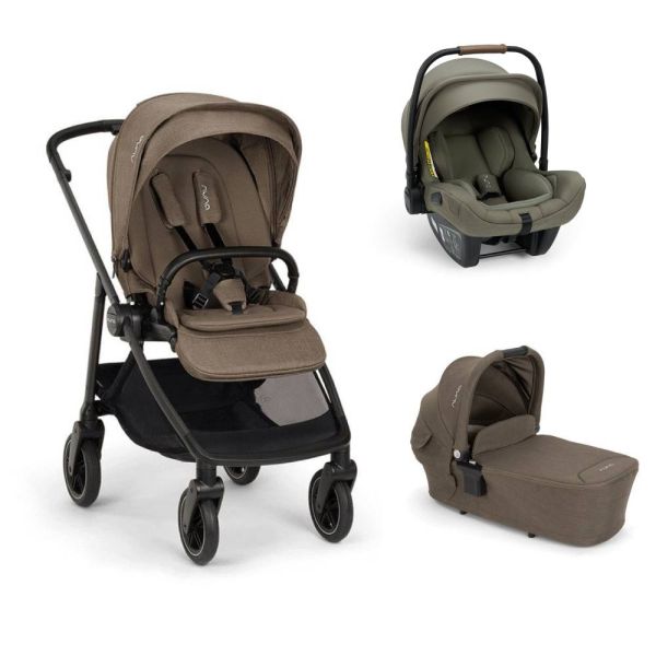 Poussette trio Swiv + siège auto Pipa Next Pine + nacelle Lytl Pistachio