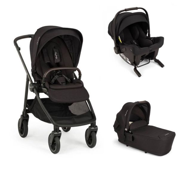 Poussette trio Swiv Caviar + siège auto Pipa Urbn Caviar + nacelle Lytl Caviar