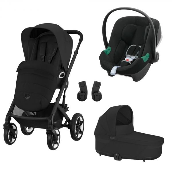 Poussette trio Talos S Lux 2 Moon Black + Siège auto Aton B2 i-Size + Nacelle