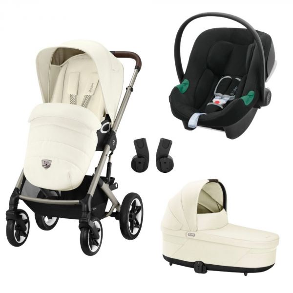 Poussette trio Talos S Lux 2 Seashell Beige + Siège auto Aton B2 i-Size + Nacelle