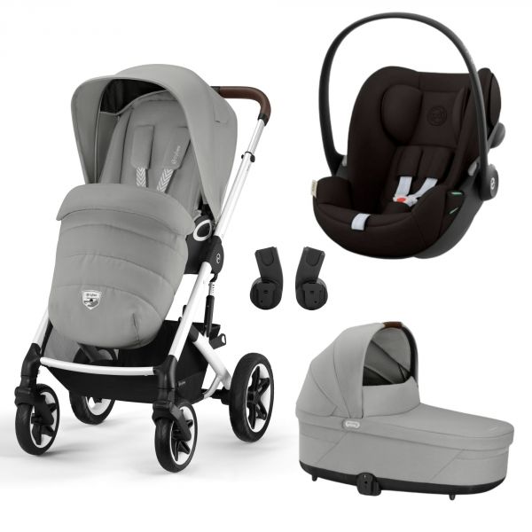 Poussette trio Talos S Lux 2 Stone Grey + Siège auto Cloud G i-Size + Nacelle