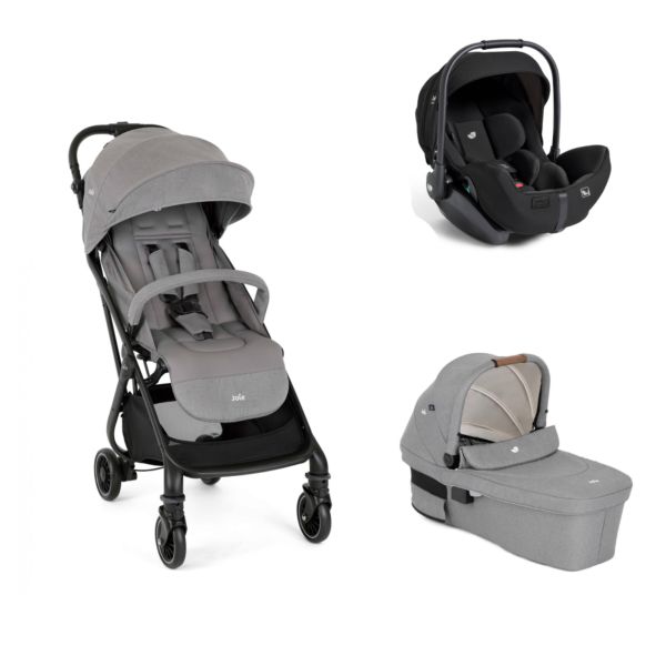 Poussette trio Tourist + siège auto i-Level Pro Eclipse + nacelle Ramble XL Pebble gris / noir