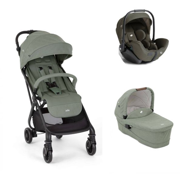 Poussette trio Tourist + siège auto i-Level Pro Evergreen + nacelle Ramble XL Laurel vert