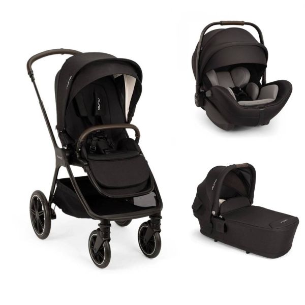 Poussette trio Triv LX + siège auto Arra Flex + nacelle Lytl Caviar