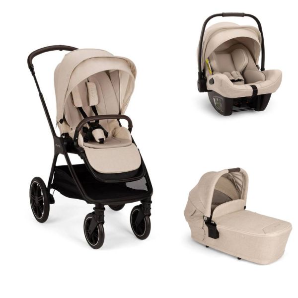 Poussette trio Triv LX + siège auto Pipa Next + nacelle Lytl Biscotti