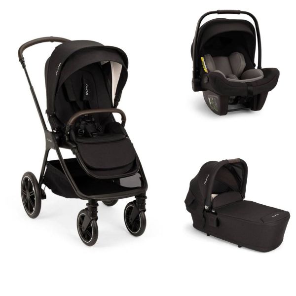 Poussette trio Triv LX + siège auto Pipa Next + nacelle Lytl Caviar