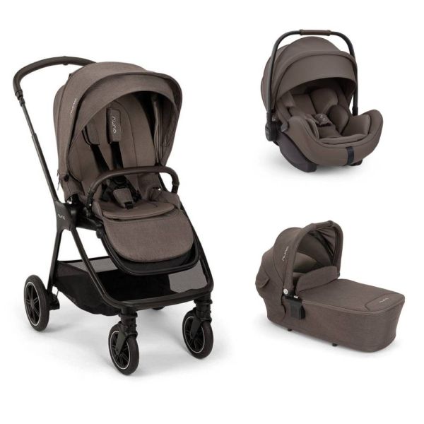 Poussette trio TRIV Next + siège auto Arra Flex + nacelle LYTL Chestnut