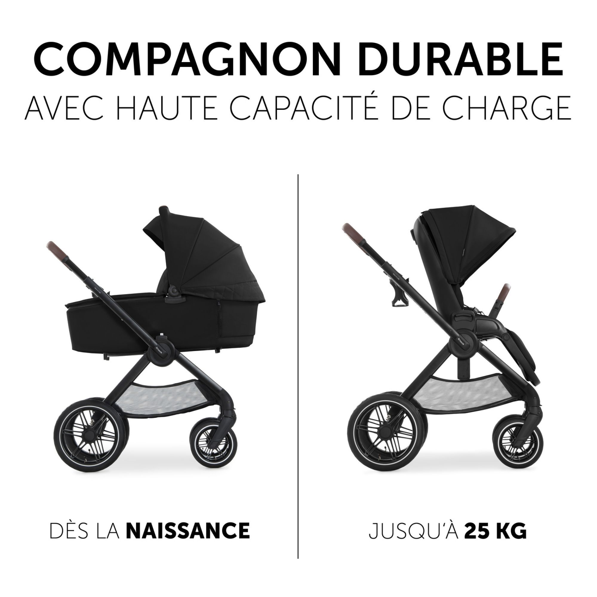 Poussette trio Walk N Care Air Black avec coque drive N Care et base isofix